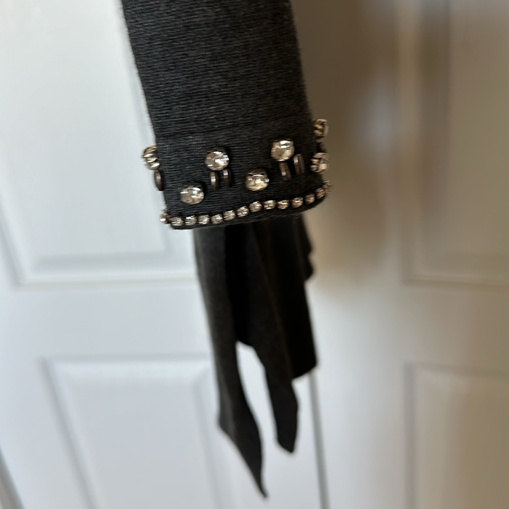 Nwt Boat Neck Knit Top Sweater Crystals Jeweled Baubles Knit Top NEW RET$99 - Picture 12 of 12